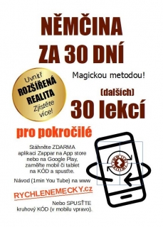 NĚMČINA ZA (DALŠÍCH) 30 DNÍ PRO POKROČILÉ